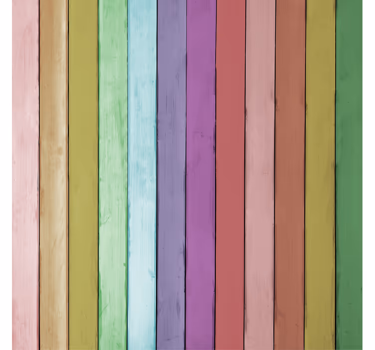 Carta da parati ornamentale tavole di legno chiare - TenStickers