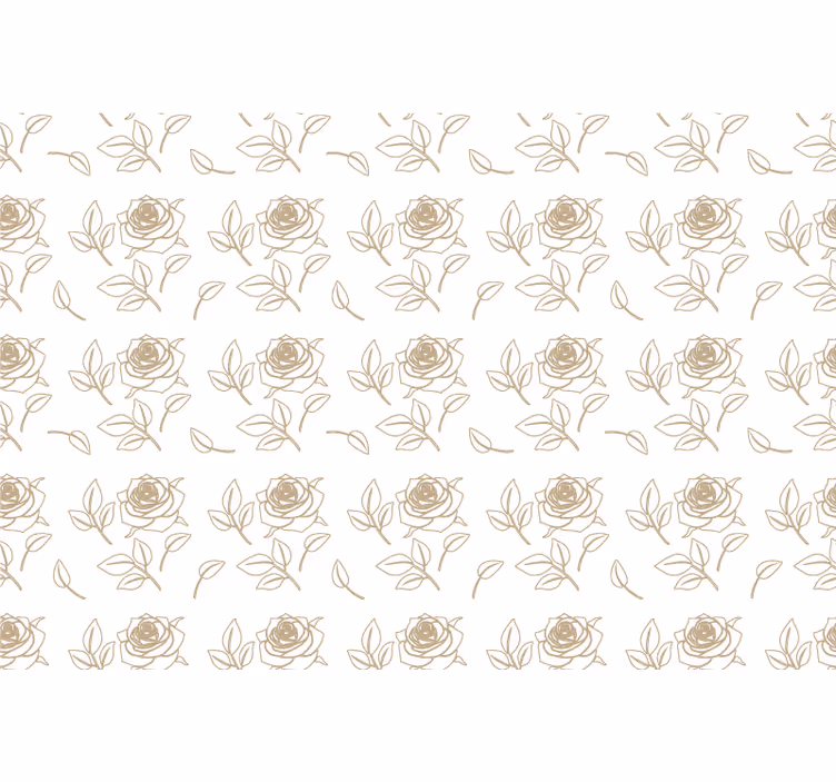 Carta da parati ornamentale motivo rose eleganti - TenStickers