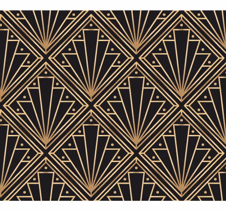 Carta da parati texture motivo quadrato oro e nero - TenStickers
