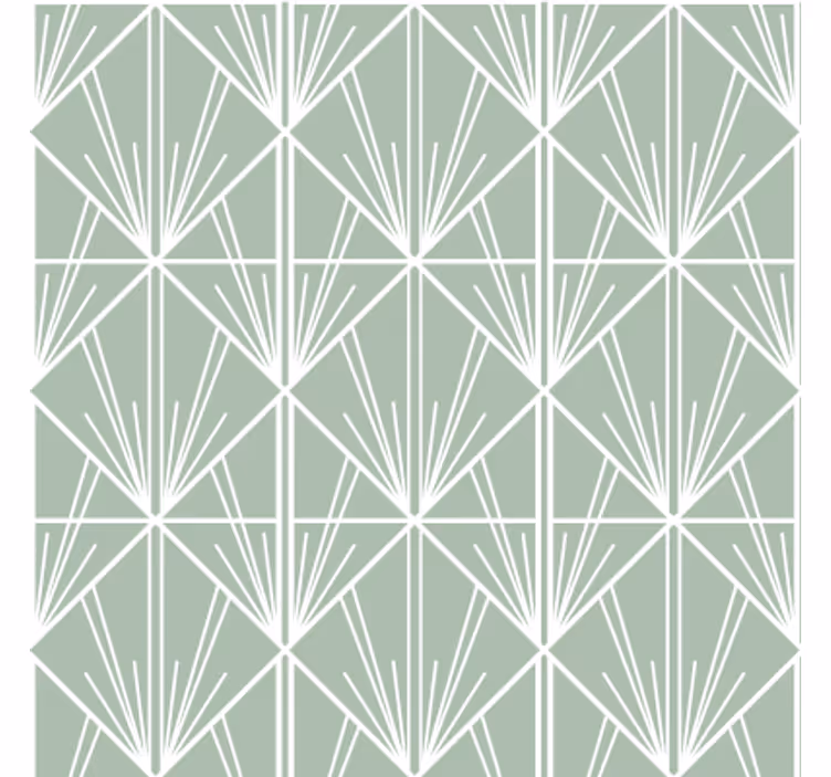 Carta da parati soggiorno verde e bianco art déco - TenStickers