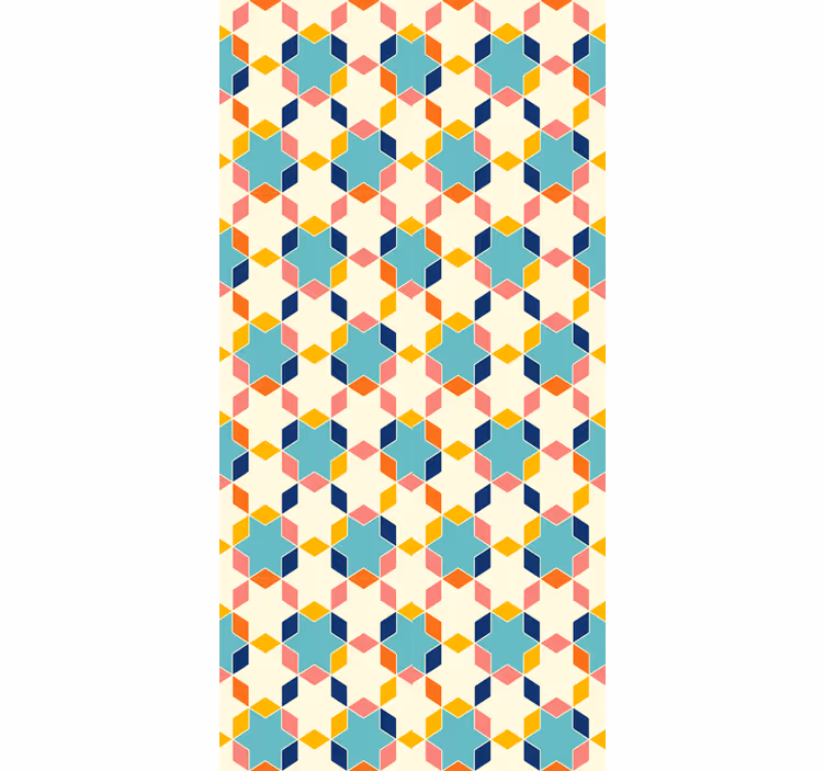 Carta da parati soggiorno tessellazione geometrica - TenStickers