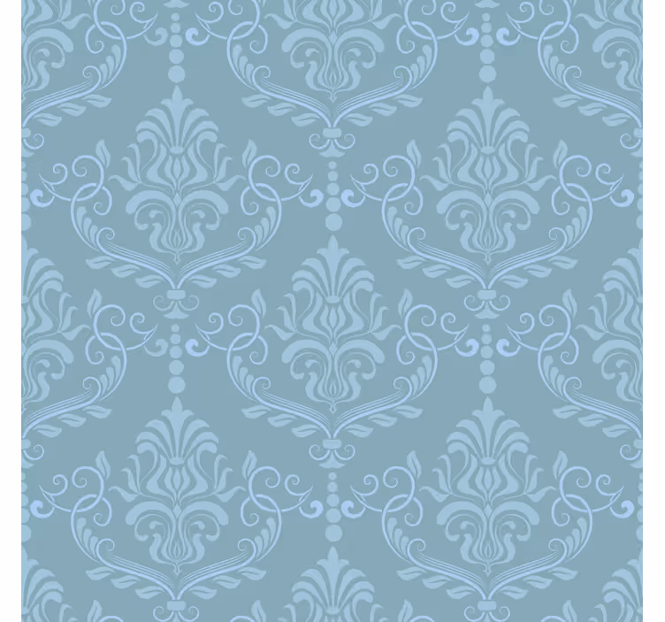 Carta da parati camera blu elegante barocco - TenStickers