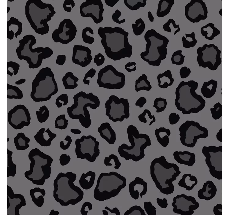 Carta da parati animali motivo leopardato grigio scuro e nero - TenStickers