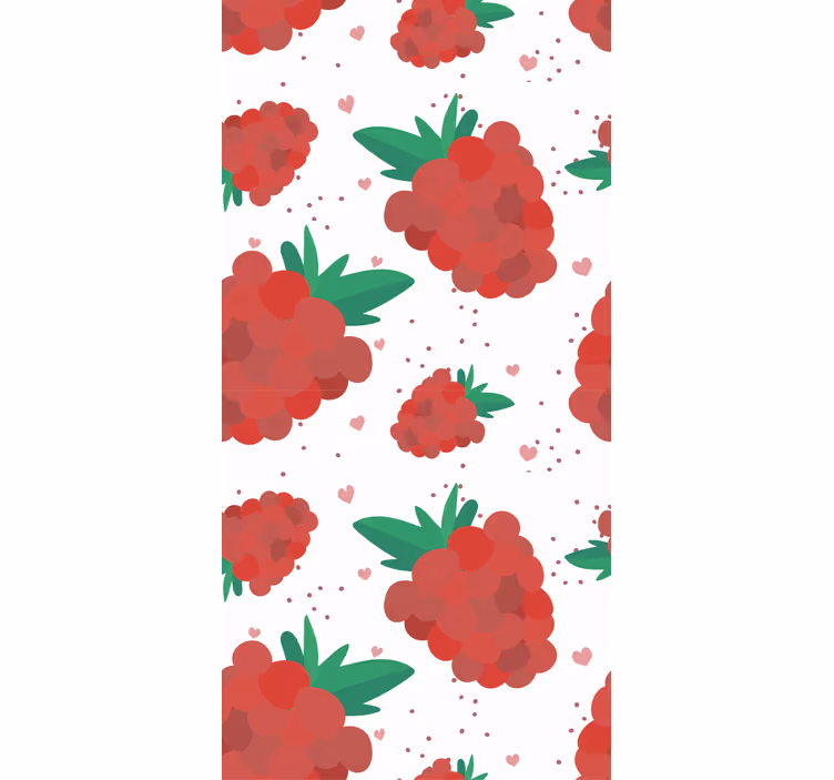 Carta da parati camera bacche acquerello con macchie - TenStickers