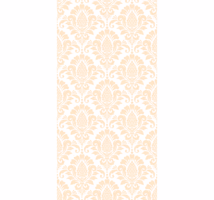 Carta da parati camera motivo damascato beige - TenStickers