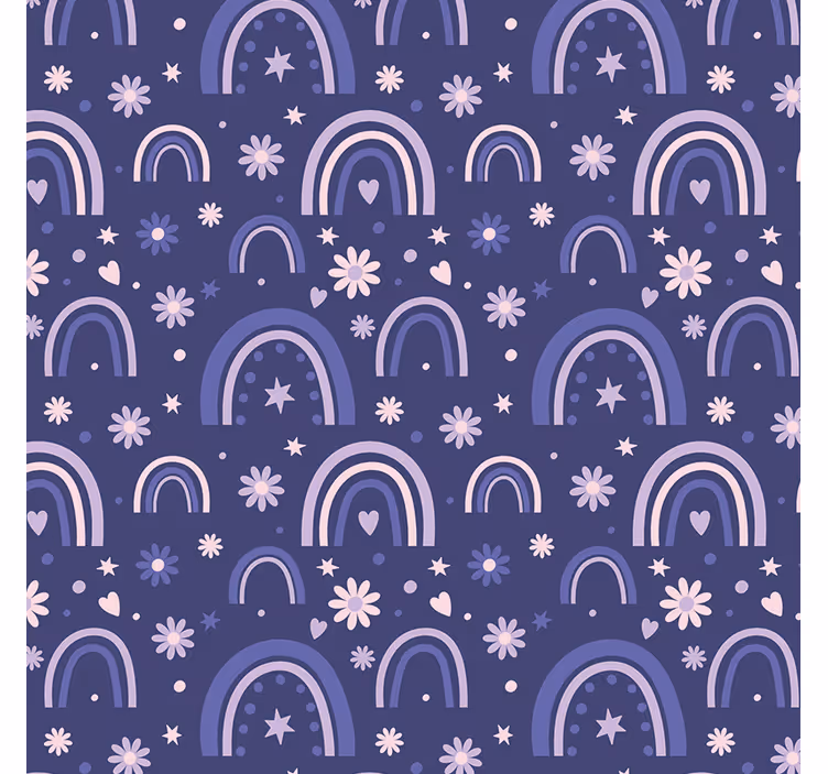 Carta da parati camera arcobaleni viola - TenStickers