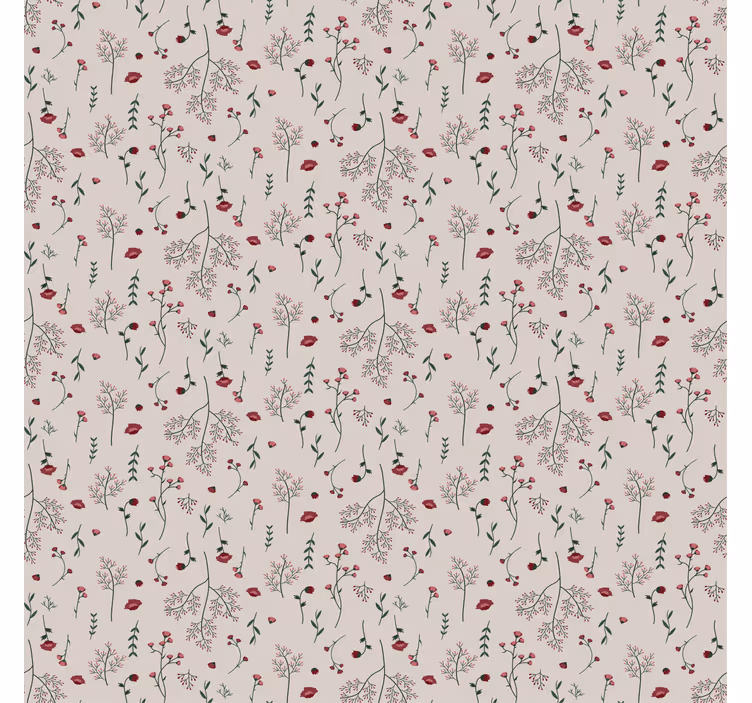 Carta da parati texture motivo floreale rosso minimalista - TenStickers