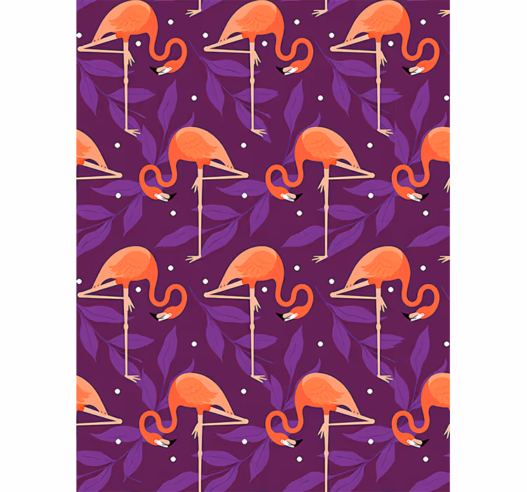 Carta da parati uccelli fenicotteri rosa tropicali - TenStickers