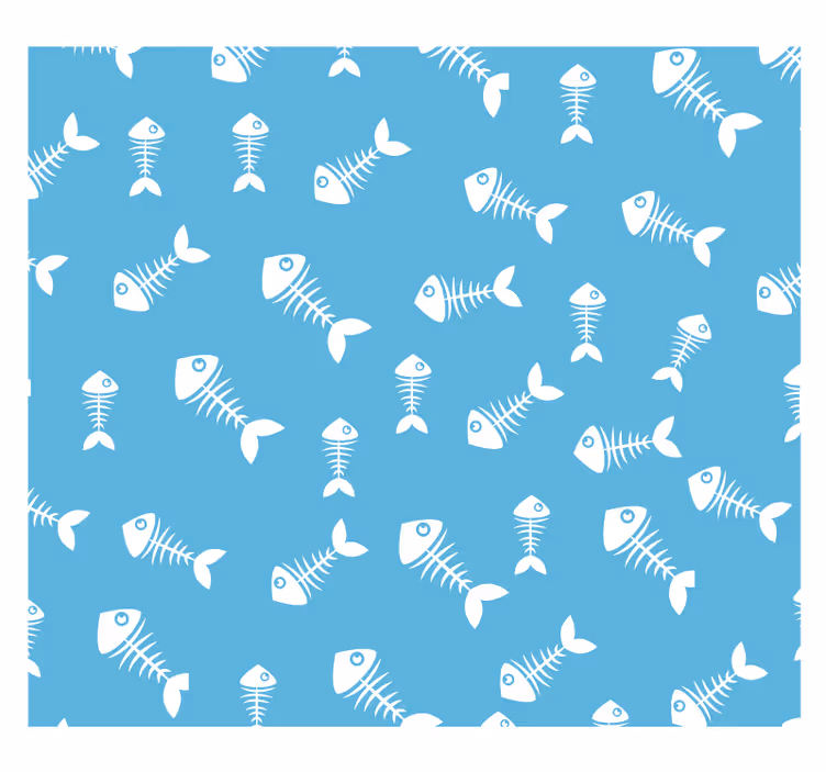 Carta da parati animali ossa di pesce - TenStickers