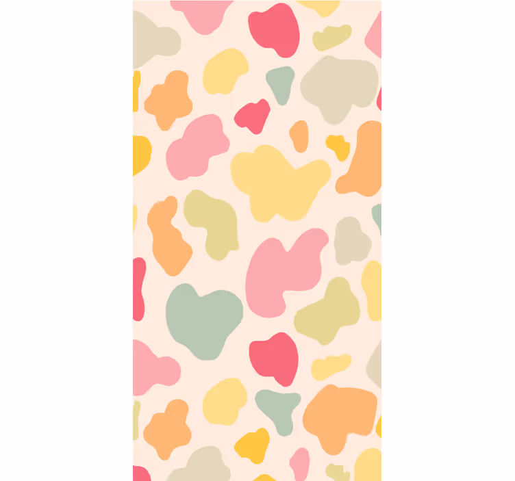 Carta da parati animali stampa di mucca arcobaleno - TenStickers
