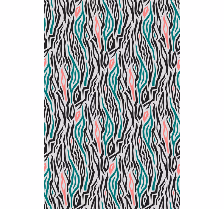 Carta da parati animali zebra blu e rosa - TenStickers