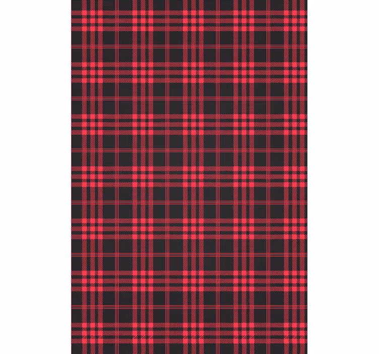 Carta da parati natalizia motivo tartan natale - TenStickers