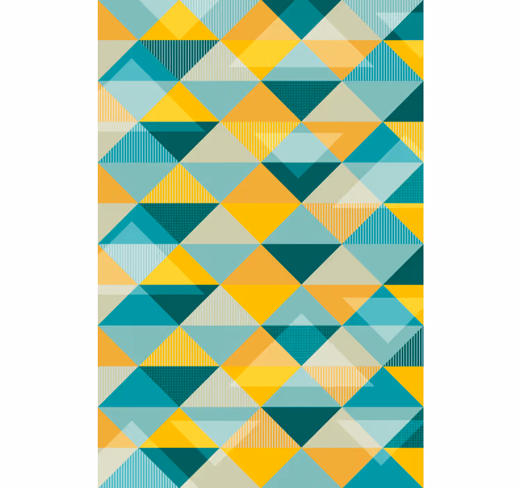 Carta da parati corridoio schema triangolare geometrico - TenStickers