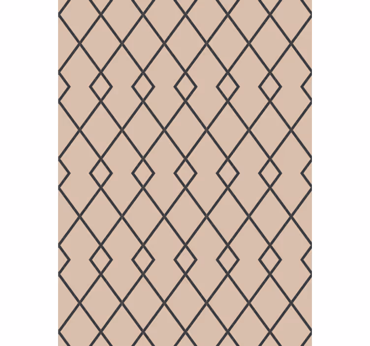 Carta da parati sala da pranzo motivo diamante beige geometrico - TenStickers