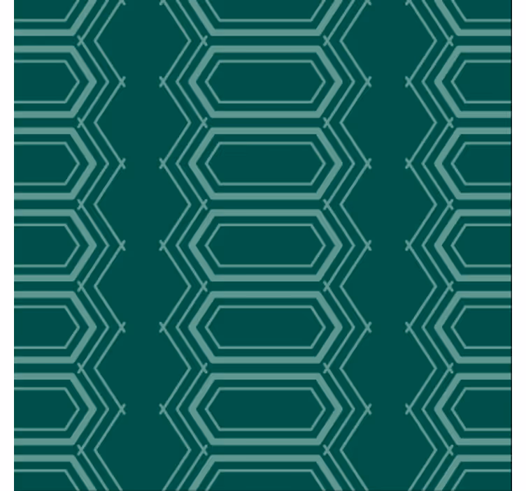 Carta da parati sala da pranzo motivo geometrico smeraldo - TenStickers