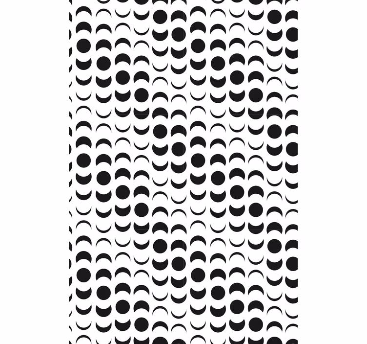 Carta da parati sala da pranzo semicirchi monocromatici - TenStickers