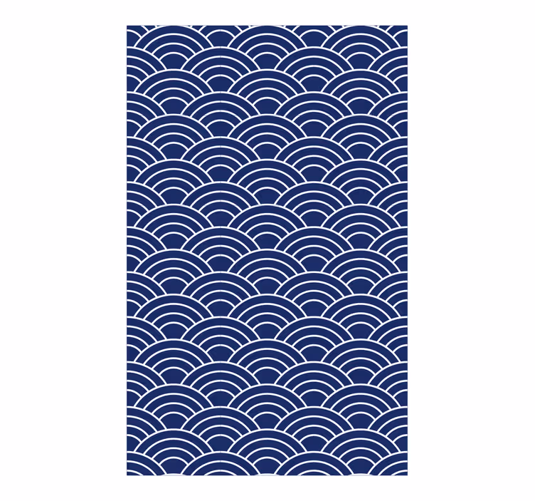Carta da parati geometrica motivo linee ondulate - TenStickers