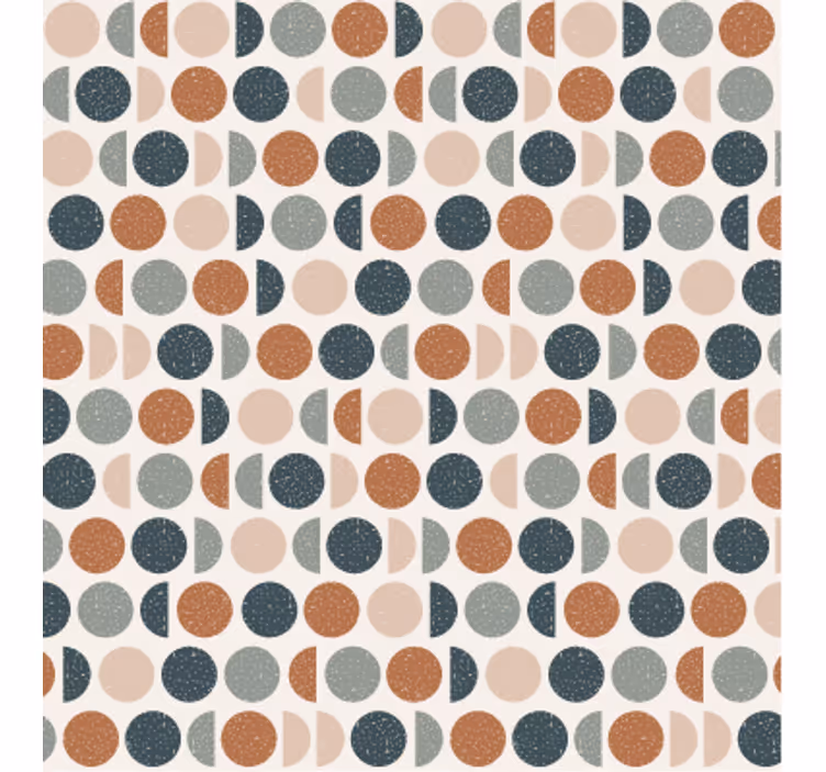Carta da parati geometrica motivo a pois retro - TenStickers