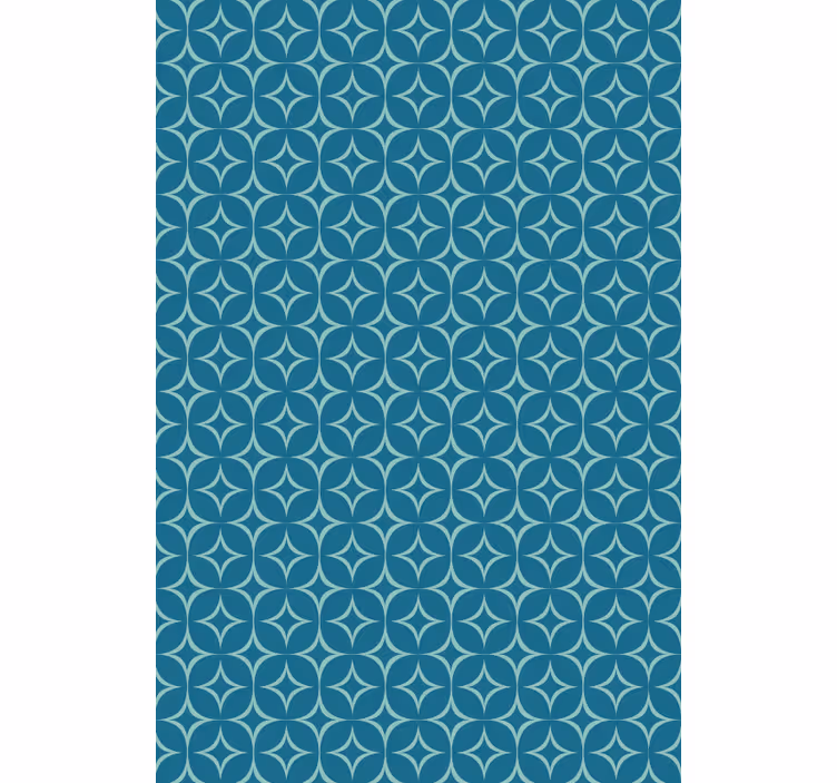 Carta da parati geometrica cerchi blu eleganti - TenStickers