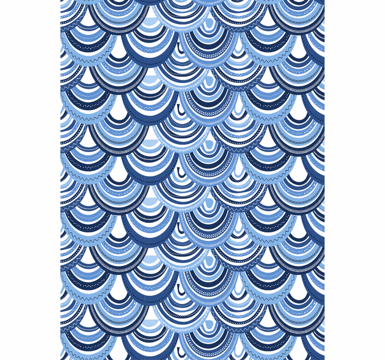 Carta da parati geometrica motivo onde - TenStickers