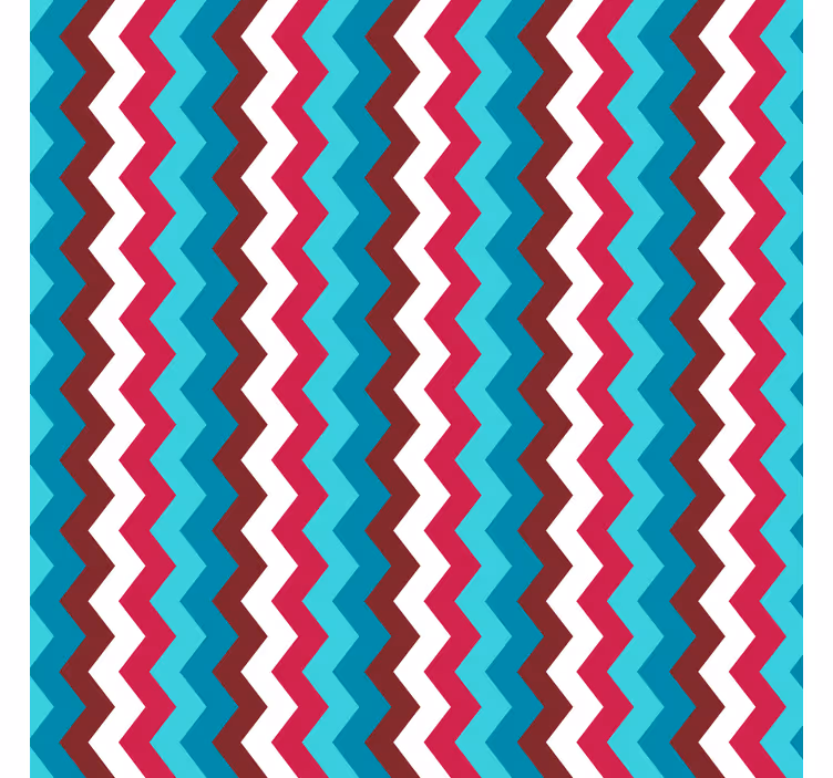 Carta da parati geometrica a zigzag ondulato - TenStickers