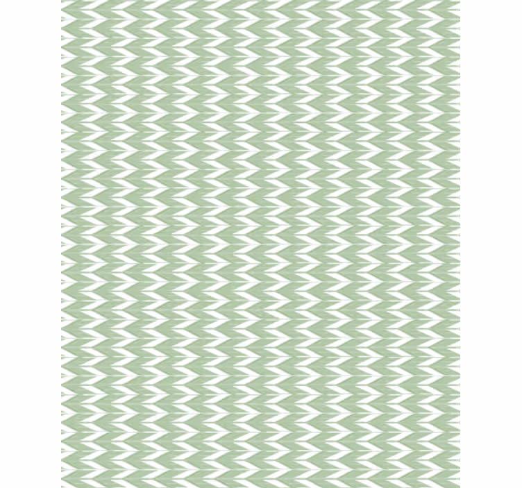 Carta da parati geometrica motivo chevron verde - TenStickers
