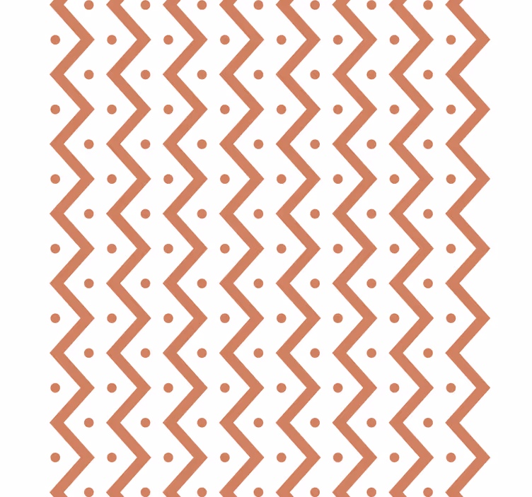 Carta da parati geometrica zigzag e punti - TenStickers