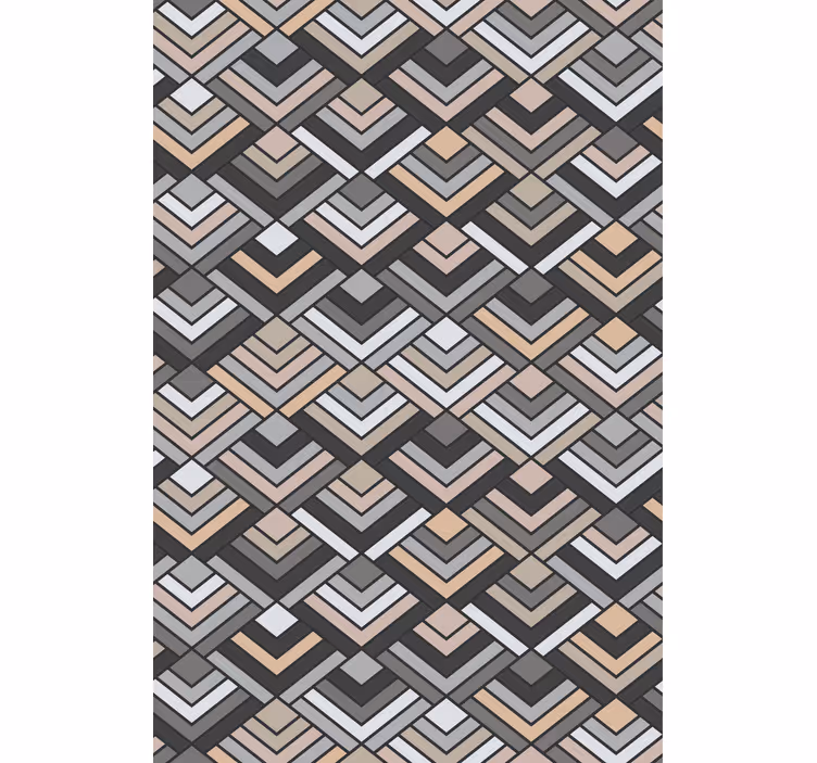 Carta da parati geometrica forme a zigzag sovrapposte - TenStickers