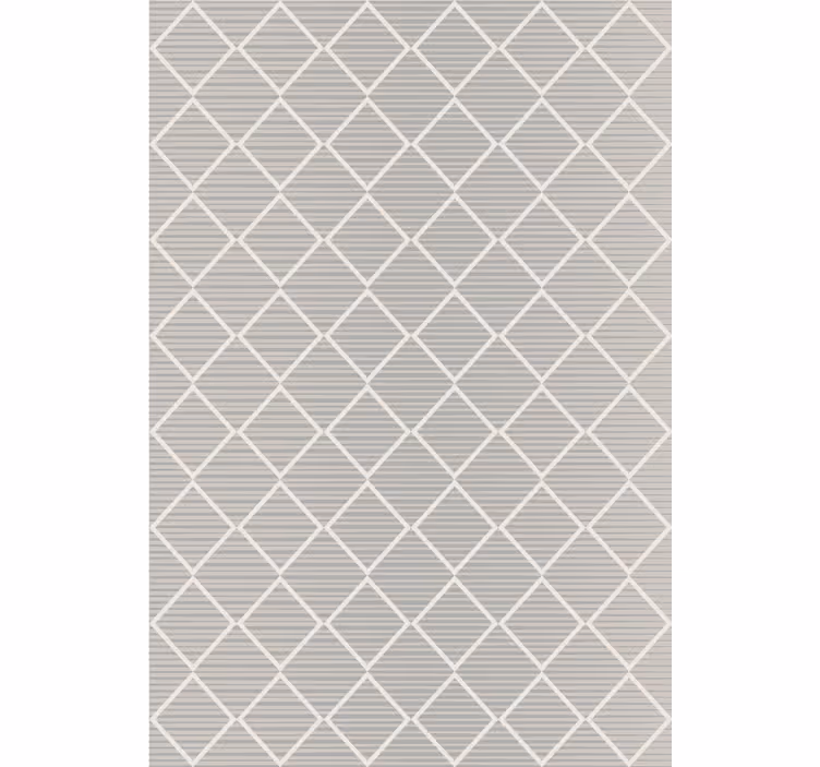 Carta da parati geometrica grigia a motivi diamante - TenStickers