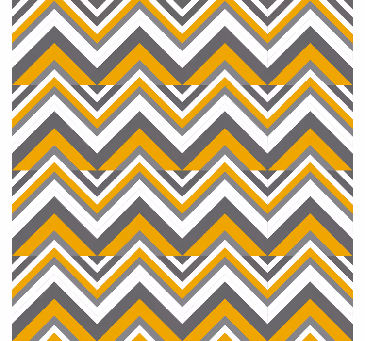 Carta da parati geometrica motivo a strisce chevron - TenStickers