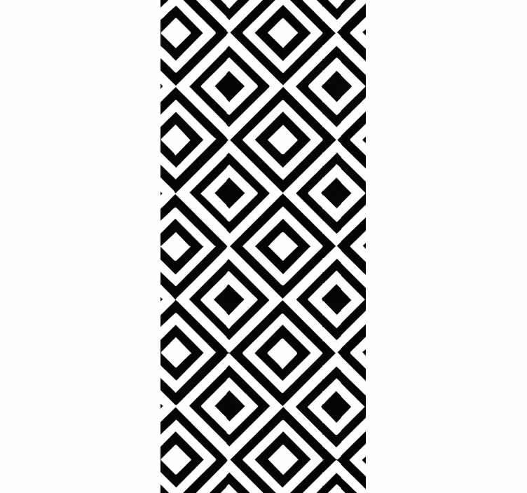 Carta da parati geometrica bianco e nero - TenStickers