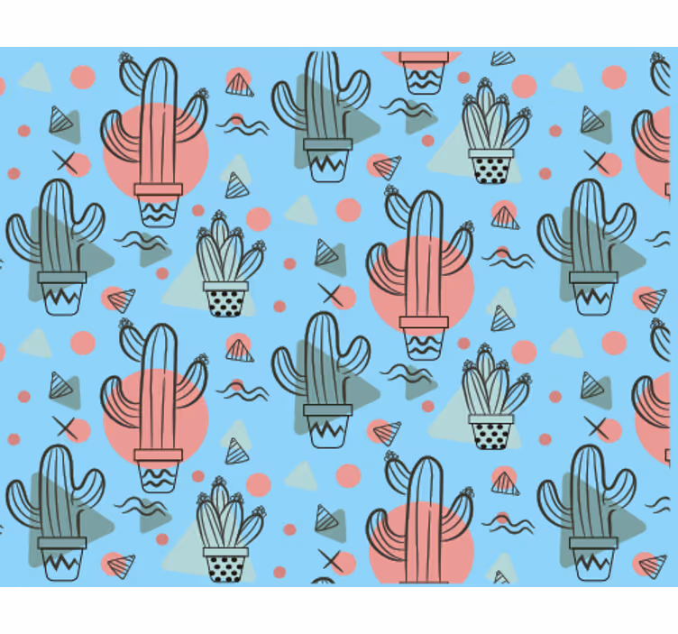 Carta da parati natura motivo cactus - TenStickers