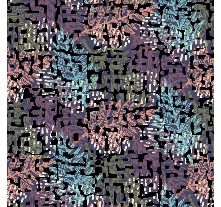 Carta da parati natura motivo colorato foglie - TenStickers