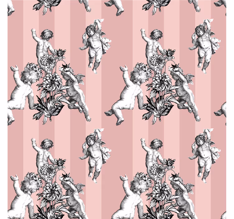 Carta da parati vintage motivo righe francese - TenStickers