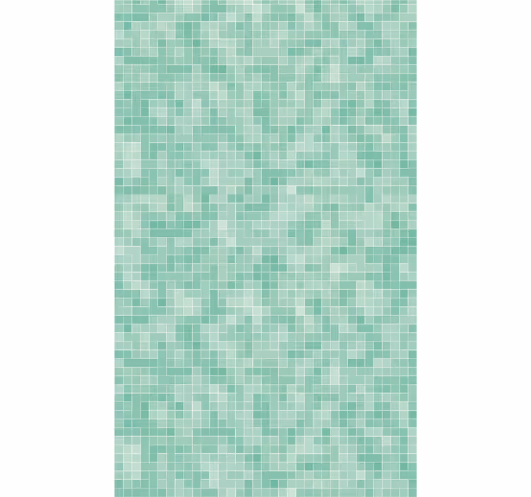 Carta da parati effetto piastrelle motivo mosaico menta - TenStickers