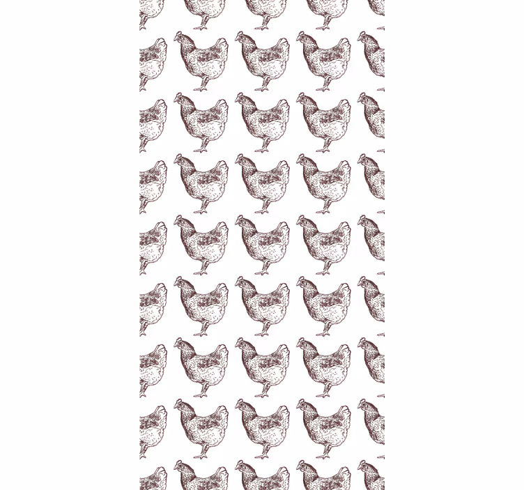 Carta da parati cameretta design pollo originale - TenStickers