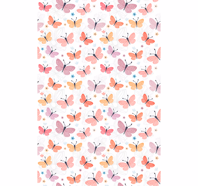 Carta da parati cameretta farfalle in volo - TenStickers