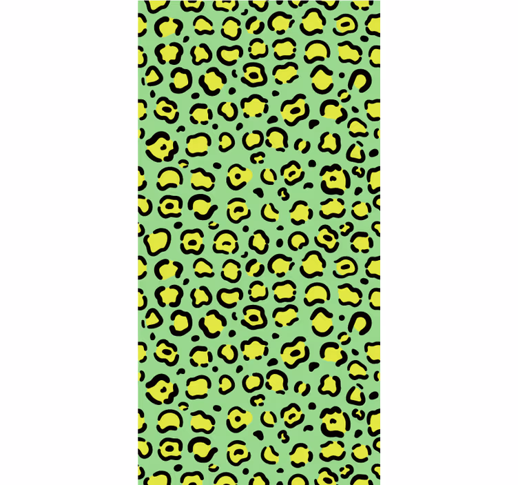 Carta da parati cameretta leopardo colorato su pistacchio - TenStickers