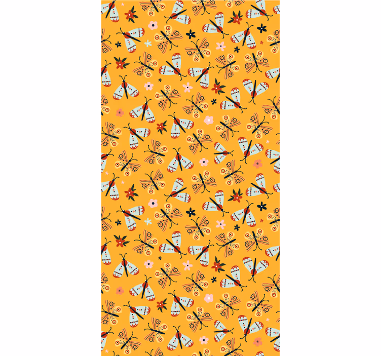 Carta da parati cameretta design tradizionale giallo - TenStickers