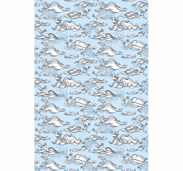 Carta da parati cameretta panorama fauna marina - TenStickers