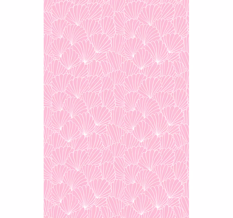 Carta da parati cameretta motivo conchiglia rosa - TenStickers