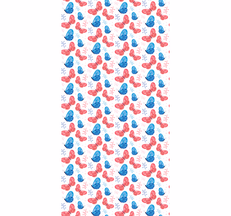 Carta da parati farfalle con rami - TenStickers
