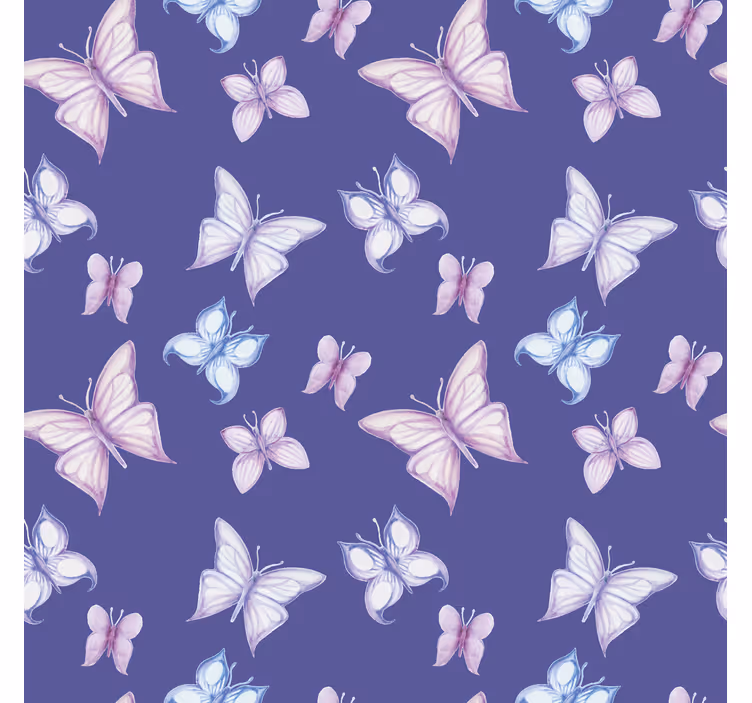 Carta da parati farfalle sfondo viola - TenStickers