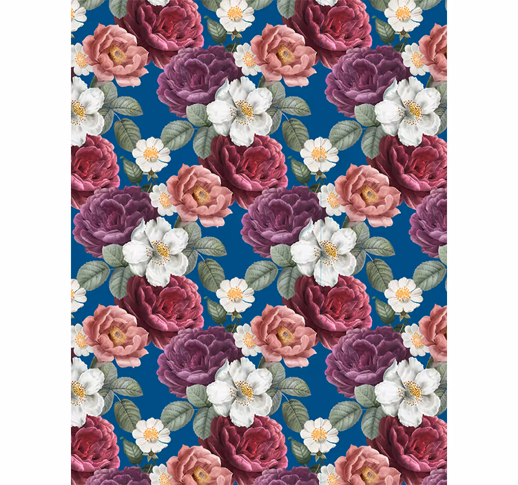 Carta da parati corridoio composizione di rose vivaci - TenStickers