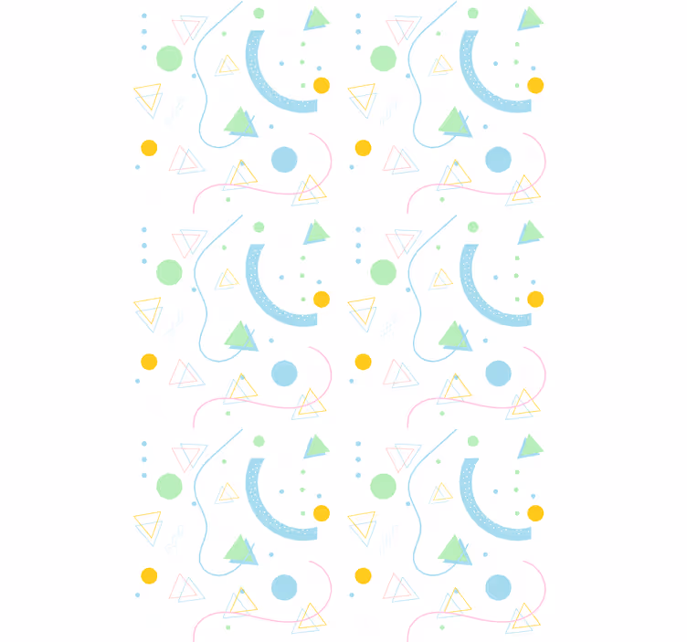 Carta da parati nordica motivo triangoli verdi e blu - TenStickers