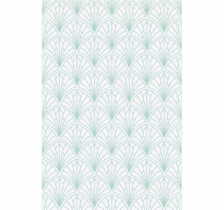 Carta da parati texture design geometrico foglie verdi - TenStickers