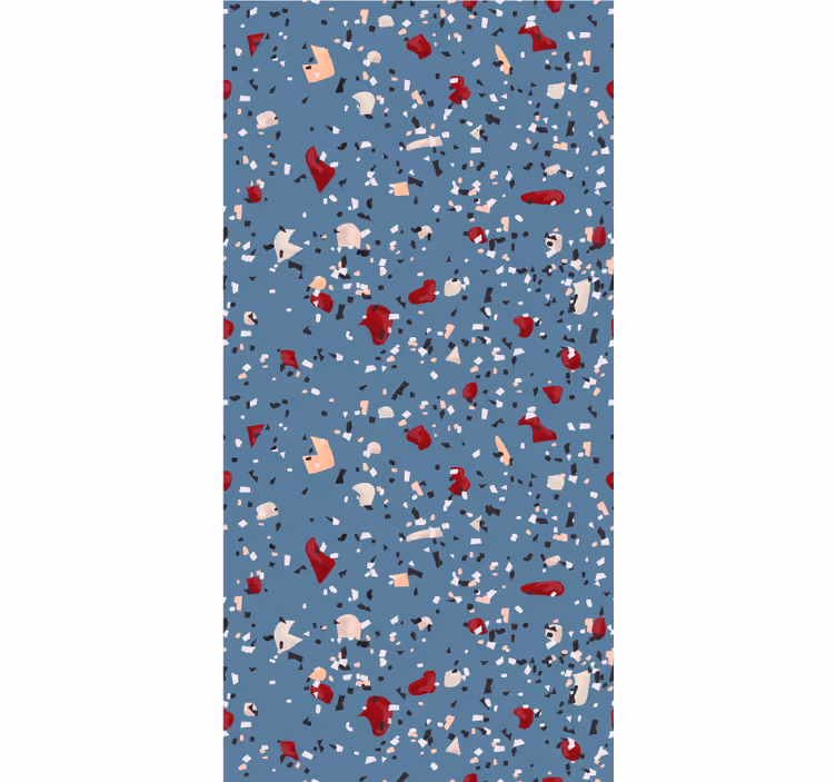Carta da parati texture terrazzo geometrico blu - TenStickers