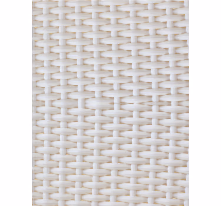 Carta da parati soggiorno effetto rattan bianco - TenStickers