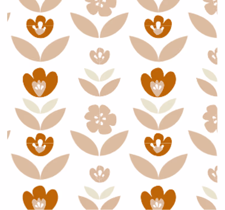 Carta da parati vintage fiori anni 70 - TenStickers