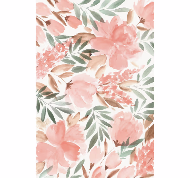 Carta da parati floreale fiori in fiore - TenStickers